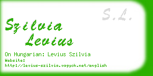szilvia levius business card